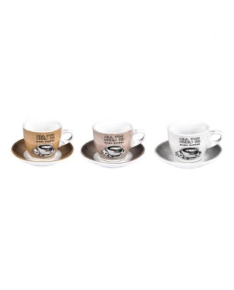 Ceasca cu farfurioara pentru cafea, portelan, 200 ml, Idea - SIMONA'S COOKSHOP